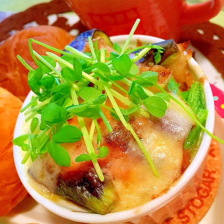 カレーうどん残り汁deレンチンチーンの簡単グラタン レシピ 作り方 By 嵯峨 恭也 楽天レシピ